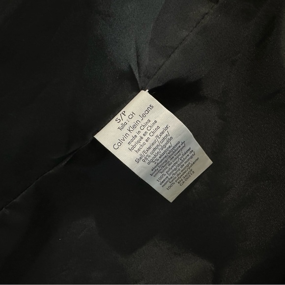 Calvin Klein Jeans Black Pea Coat - Picture 3 of 5